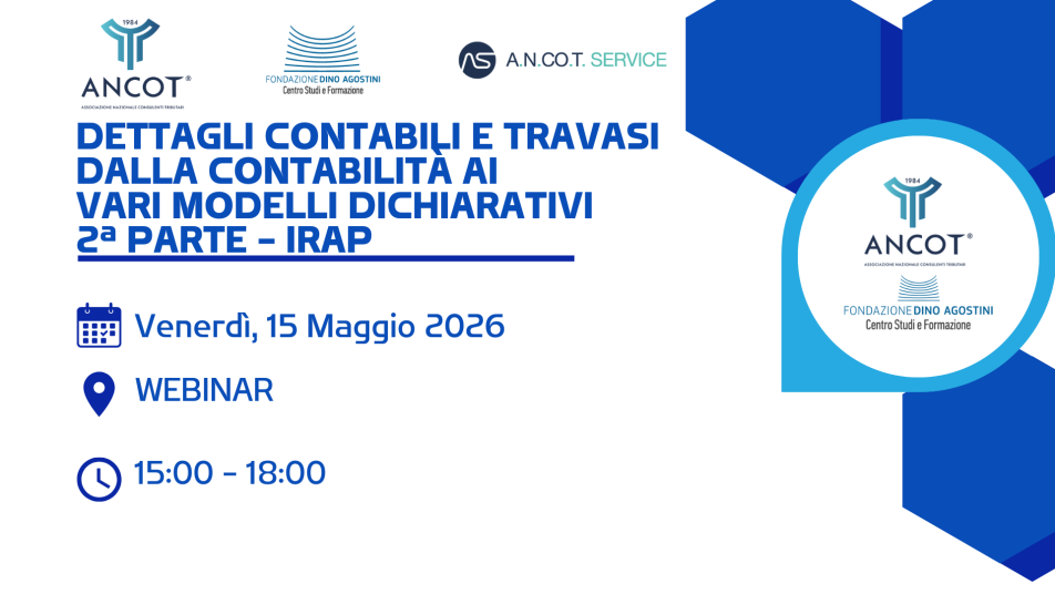 DETTAGLI CONTABILI E TRAVASI DALLA CONTABILITÀ AI VARI MODELLI DICHIARATIVI (2ª PARTE) - IRAP